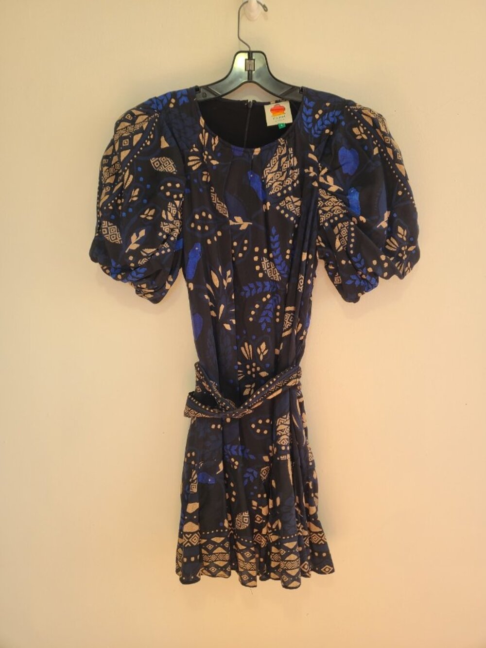 Farm Rio Macaw Forest Minidress Blue size S - Picture 2 of 9